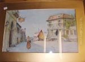 Continental Street Scene by Arthur Vidal Diehl