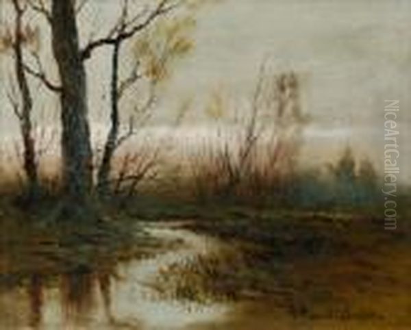 Autumn Landscape With Quiet Stream - view 1