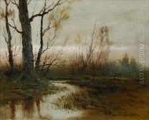 Autumn Landscape With Quiet Stream by Arthur Vidal Diehl