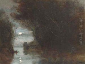 Paysage au clair de lune by Jean-Baptiste-Camille Corot