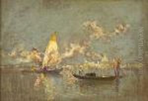 Venetian Harbor Scene by Arthur Vidal Diehl
