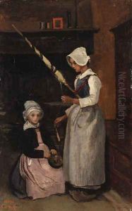 Paysannes du Mur by Jean-Baptiste-Camille Corot