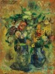 Still Life Of Flowers by Rudolf Diener-Denes