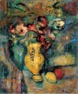 Still Life Of Flowers by Rudolf Diener-Denes