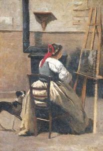 L'Atelier de Corot by Jean-Baptiste-Camille Corot