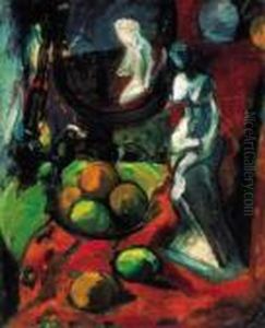 Still-life With Mirror And Fruit by Rudolf Diener-Denes