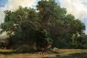 Oak Trees by Alexandre Calame