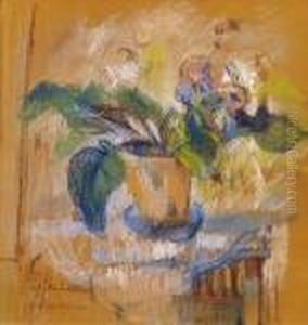 Still Life Of Flowers by Rudolf Diener-Denes