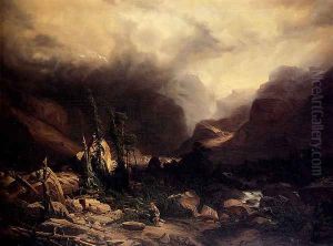 L'Eboulement by Alexandre Calame