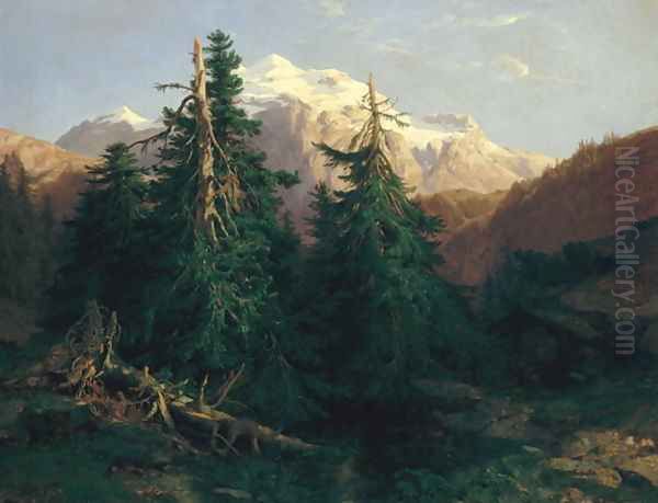 Glacier, Rosen Lanigletscher, 1854 - view 1