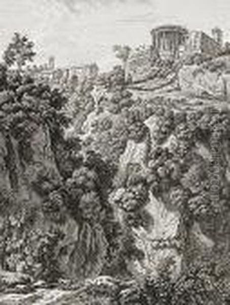 "tempj Della Sibilla, E Di Vesta A Tivoli" (sic!) - Terme Di Caracalla - view 1