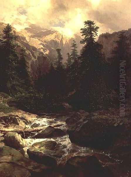 Souvenir of Rosenlaui, Switzerland, 1860 - view 1