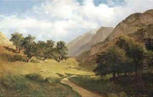 'Paysage au Servas', Switzerland by Alexandre Calame