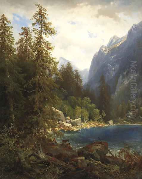 Paysage de montagne avec lac, 1854 - view 1