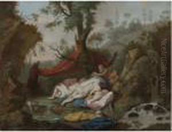 Diana And Her Nymphs Surprised By Satyrs - view 1