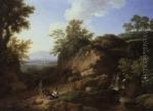 Arkadische Landschaft Mit Drei Rastenden Personen