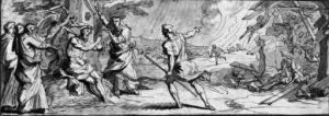 Saint Benedict Casting Out The Devil From A Possessed Monk by Antoine Dieu
