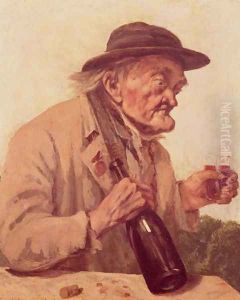 Old Man with a glass of wine