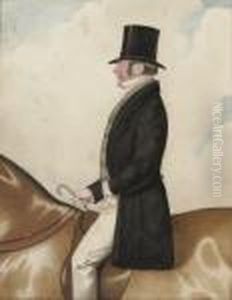 An Elegant Gentleman On Horseback by Richard Dighton