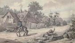 A Traveller On A Country Lane by Robert Dighton