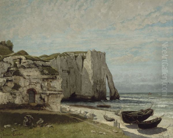 The Cliffs at Etretat after the storm, 1870 - view 1