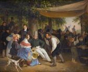 Sunday Afternoon In The Park by Henri Jozef Dillens