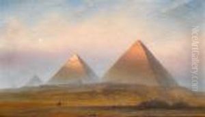 The Pyramids At Sunrise by Frank Dillon