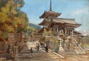 The Saimon (west Gate) Of The Kiyumizu-dera Temple, Kyoto, Japan
