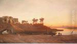 Arabs At Prayer On The Banks Of The Nile by Frank Dillon