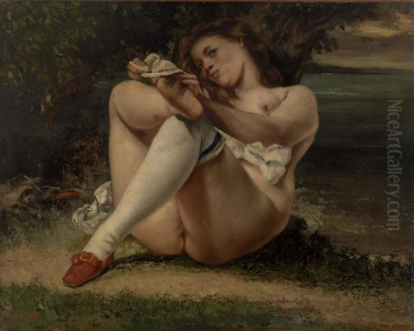 Woman in White Stockings, c.1861 - view 1