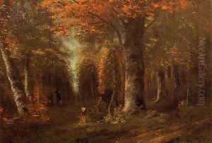 The Forest in Autumn by Gustave Courbet