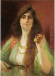 Turkish Odalisque With Castagnettes by Serkis Diranian