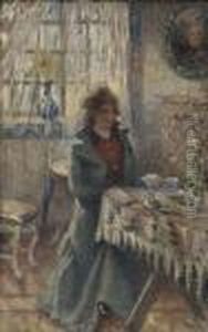 Sittende Kvinne Iinterior by Carl-Edvard Diriks