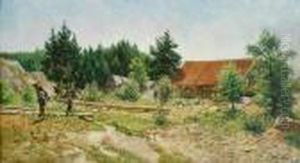 Sommerlandskap Fra Fevik 1889 by Carl-Edvard Diriks