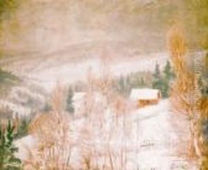 Vinterlandskap Med Hus 1922 by Carl-Edvard Diriks