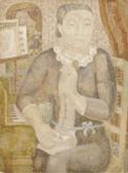 Woman Seated At A Piano - view 1