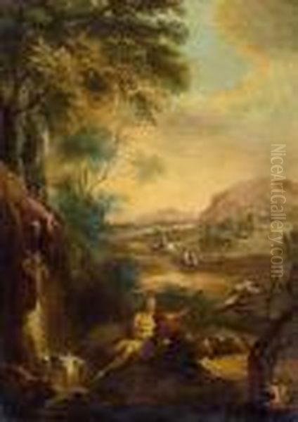 Landschaft Mit Frauen An Einer Quelle - view 1