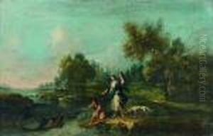 Paysage Avec Tobie Et L'ange by Antonio Diziani