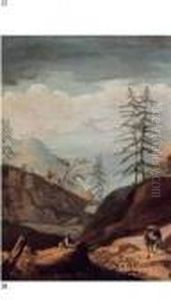 Paesaggio Con Viandanti by Antonio Diziani
