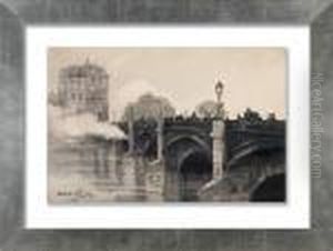 Pont Neuf In Paris by Odo Dobrowolski