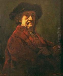 Copy of a Rembrandt Self Portrait, 1869 by Gustave Courbet