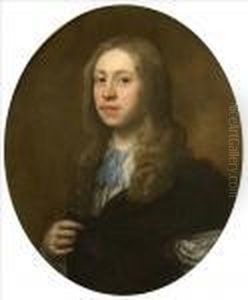 Portrait Of A Gentleman, By 
Repute A Member Of The Savile Family Of Thornhill, Yorkshire, Bust 
Length Oil On Canvas Oval, 68cm X 58cm