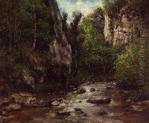 Landscape near Puit Noir, near Ornans by Gustave Courbet