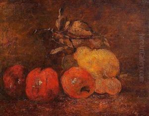Still Life with Pears and Apples by Gustave Courbet