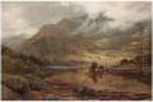 Cattle Grazing By A Lake