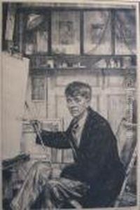 Portrait Of Charles Cundall by Francis H. Dodd