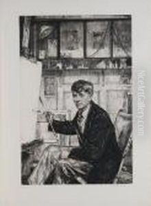 Portrait Of Charles Cundall by Francis H. Dodd