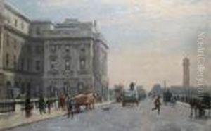 Somerset House And Waterloo Bridge by Francis H. Dodd