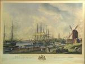 View Of The River &amp; Shipping At Limehouse