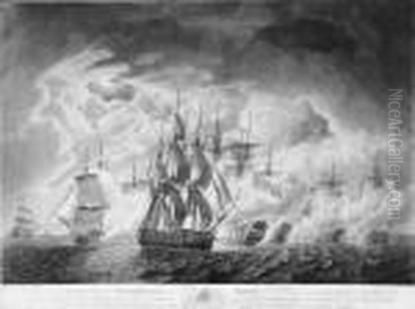 To The Right Honourable Earl
Spencer First Lord Commissioner Of Theadmiralty, This Plate Representing
His Majesty's Ship Glattoncommanded By Captn. Henry Trollope, Attacking
A Frenchsquadron - view 1